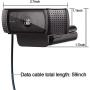 Computer Webcam C920 HD Pro - 1080p Streaming Widescreen Video Camera - Built in Microphone for Recording for Computer Desktop and Laptop Cam