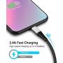 iPhone Charger Cable 1ft, CABEPOW 1 Foot Lightning Cable [2-Pack], Fast iPhone Charging Cord Compatible with iPhone 11/11 Pro /11 Pro Max/XS/XS Max/XR/X/8/8 Plus/7/6(Not Apple MFi Certified)-Silver