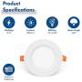 Hyperikon 4 Inch LED Recessed Lighting Slim Downlight, 9W=60W Dimmable Halo Lights with Driver Box, UL, Daylight White, 14 Pack