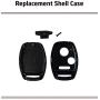 Key Fob Keyless Entry Remote Shell Case & Keychain fit Honda Odyssey,Pilot, Accord, Civic, CR-V, Fit, Ridgeline,CR-Z Cutting Not Required