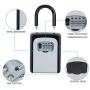 ZHEGE Key Lock Box, 4 Digit Combination Key Storage Lock Box with Resettable Code, Portable Key Safe Box for Door Knob, Realtors, Contractors