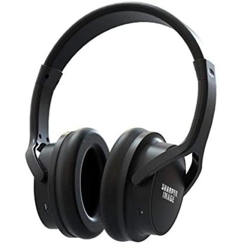 Sharper Image OWN ZONE Wireless Rechargeable TV Headphones- RF Connection, 2.4 GHz, Transmits Wirelessly up to 100ft, No Bluetooth Required, AUX, RCA, & Optical Cable Included (Black)