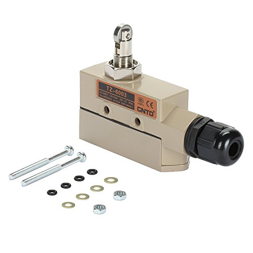 DuraSteel TZ-6003 Heavy Duty Door Micro Switch with Vertical Roller Plunger for Roll-up Door/Push & Pull Door - Fits for Aerial, Awoco, Maxwell, Pioneer, Welbon or Mars Air Curtains