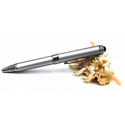 2 in 1 Vibration & massage ballpoint pen - mini Massage Tip Pen with Gift Box - Multifunction Electronic Pen (Silver)