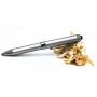2 in 1 Vibration & massage ballpoint pen - mini Massage Tip Pen with Gift Box - Multifunction Electronic Pen (Silver)