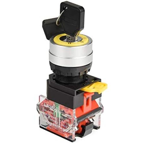 APIELE 22mm Key Switch 440V 10A 1NO1NC (3 Position, Momentary)