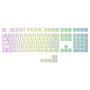 HK Gaming 108 Double Shot PBT Pudding Keycaps Keyset for Mechanical Gaming Keyboard MX Switches (White)