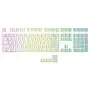 HK Gaming 108 Double Shot PBT Pudding Keycaps Keyset for Mechanical Gaming Keyboard MX Switches (White)