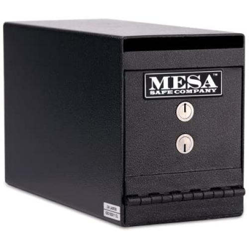 Mesa Safe Company Model MUC2K Undercounter Depository Safe with Dual Key Lock, Dark Gray