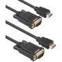 HDMI to VGA, Benfei 2 Pack HDMI to VGA 6 Feet Cable (Male to Male) Compatible for Computer, Desktop, Laptop, PC, Monitor, Projector, HDTV, Raspberry Pi, Roku, Xbox and More