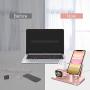 BENTOBEN 3 in 1 Charging Stand for Apple Watch Series 5/4/3/2/1, Airpods Pro 2019 2/1, Compatible with iPhone 12 11 XS MAX XR XS 8 7 6 6S Plus 5S, iPad Tablet Stand(Original Cable Required), Rose Gold