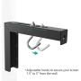 Universal Projector Screen L-Bracket Wall Hanging Mount 6 inch Adjustable Extension with Hook Manual, Spectrum and Perfect Screen Placement up to 66 lbs, 30kg (PSM001-B), Black