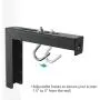Universal Projector Screen L-Bracket Wall Hanging Mount 6 inch Adjustable Extension with Hook Manual, Spectrum and Perfect Screen Placement up to 66 lbs, 30kg (PSM001-B), Black