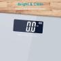 Body Weight Scale for People, HIPPIH Battery-Powered Digital Bathroom Scale with Round Corner, 11x11 in Precise Grey Body Scale with Step-On Technology, Large Blacklit Display, 400 Pounds Max
