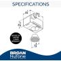 Broan-Nutone 744LED Recessed Fan and LED Light Combo for Bathroom and Home, 75-Watts, 1.5 Sones, 70 CFM,White