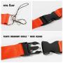 Sport Lanyard Neck Lanyard Strap for Key Chains/ID Holder/Phones/Bags/Accessories with Quick Release Buckle—5 Packs (Blue & Orange & Yellow & Green & Light Purple)