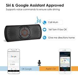 Bluetooth Handsfree Speakerphone for Cell Phone, NETVIP Wireless Car Kit Music Player Adapter with Back-Clip Portable Bluetooth Speaker for Home/Sport/Outdoor, Work with Siri/Google Assistant/TF Card