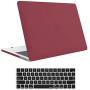 ProCase MacBook Pro 15 Case 2019 2018 2017 2016 Release A1990/A1707, Hard Case Shell Cover and Keyboard Cover for Apple MacBook Pro 15'' (2019/2018/2017/2016) with Touch Bar and Touch ID -Burgundy Red