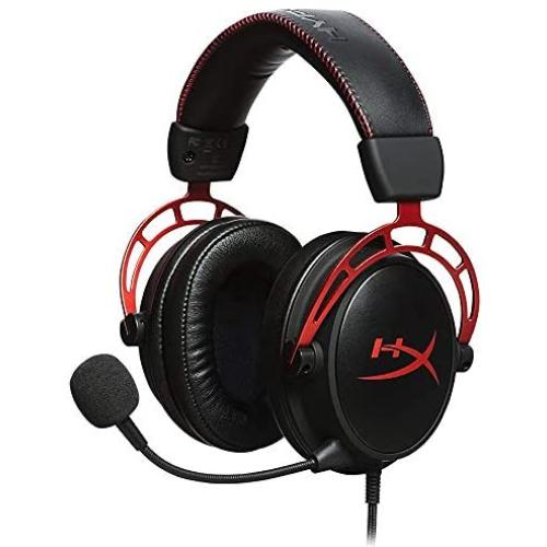 HyperX Cloud Alpha Gaming Headset - Dual Chamber Drivers - Durable Aluminum Frame - Detachable Microphone - Works with PC, PS4, PS4 PRO, Xbox One, Xbox One S (HX-HSCA-RD/AM) (Renewed)
