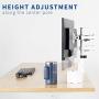 VIVO White Dual 13 to 27 inch LCD LED Monitor Desk Mount Stand with C-clamp and Bolt-Through Grommet, Heavy Duty Fully Adjustable Arms for 2 Screens STAND-V002W VIVO White Dual 13 to 27 inch LCD LED Monitor Desk Mount Stand with C-clamp and Bolt-Through Grommet, Heavy Duty Fully Adjustable Arms for 2 Screens STAND-V002W