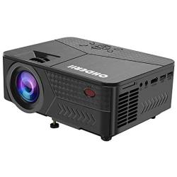 OHDERII Projector,Lumens Projector for Outdoor Movies with Maximum 200'' Display and 1080p Supported, 50,000 Hour Operating Life Compatible with HDMI, VGA and USB for Gaming and Movies