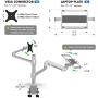 Viozon Monitor and Laptop Mount, 2-in-1 Adjustable Dual Monitor Arm Desk Stand, Single Gas Spring Arm with Laptop Tray for 12-17'' Laptop Single Arm Stand/Holder for 17-32'' Monitor(3L proS)