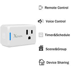 Smart Plug Mini,Xenon Remote Control your Devices from anywhere,Compatible with Alexa , no hub required, Occupies Only One Socket (PW702U)