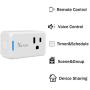 Smart Plug Mini,Xenon Remote Control your Devices from anywhere,Compatible with Alexa , no hub required, Occupies Only One Socket (PW702U)