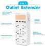 [2-Pack]VINTAR Surge Protector, Multi Plug Outlet Extender with Dusk to Dawn Night Light, USB Wall Charger with 6 Outlets and 3USB Ports, 1728J for Home,School,Office,White，ETL Certified.