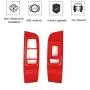 Window Lift Switch Button Panel Cover Trim Interior Accessories for Dodge Challenger 2015-2020 (Red)
