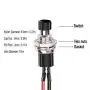 DaFuRui 10Pack Black 1A 250V AC 2 Pins SPST Normal Open Mini Momentary Push Button Switch with Pre-soldered Wires