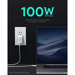 [Upgraded] MacBook Pro Charger 100W, AUKEY Omnia USB C Charger with GaNFast Technology, PD Charger Power Delivery 3.0 Laptop Charger for MacBook Pro 16'', iPhone 11 Pro Max, HP Spectre 15 and More