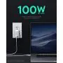 [Upgraded] MacBook Pro Charger 100W, AUKEY Omnia USB C Charger with GaNFast Technology, PD Charger Power Delivery 3.0 Laptop Charger for MacBook Pro 16'', iPhone 11 Pro Max, HP Spectre 15 and More