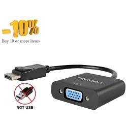 DisplayPort to VGA Adapter 1080P Converter, FEMORO Display Port DP to VGA Adapter Male to Female Connector Compatible with Computer, Desktop, Laptop, PC, Monitor, Projector, HDTV - Black