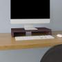 Way Basics TV PC Desktop Modern Computer Monitor Stand Screen Riser (Tool-Free Assembly and Uniquely Crafted from Sustainable Non Toxic zBoard Paperboard), Espresso Wood Grain