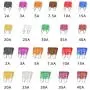 KUFUNG 242PCS Car Fuses, Mini Automotive Fuses Assortment, 3/5/7.5/10/15/20/25/30/35/40 Amp Fuse Kit, Auto Blade Fuse for Car, Truck, Boat, Marine, RV, SUV, Trike, Vehicles Audio Reset System (242-A)