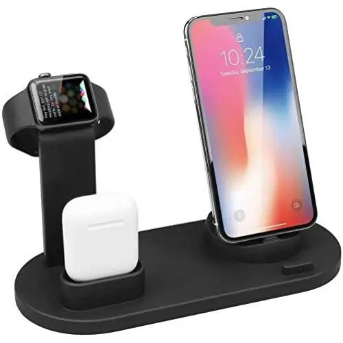 2021 Latest Mobile Phone and Watch Charger, Fullpetree 3 in 1 Charging Stand, Compatible with Phone 12, 12 Mini, 12 Pro Max, 11 Pro, 11 / Xs/X Max/XR, Compatible with Watch Series 6/5/4/3/2/1 Plus