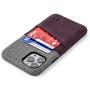 Dockem iPhone 11 Pro Wallet Case: Built-in Metal Plate for Magnetic Mounting & 2 Credit Card Holder Slots (5.8'' Luxe M2 Synthetic Leather, Maroon and Grey)