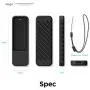 elago R3 Protective Case Compatible with Apple TV Siri Remote 4K (5th) / 4th Generation (Black) - Extra Protection, Durable Silicone, Lanyard Included, Full Access