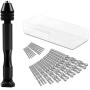 26PCS Pin Vise Hand Drill, Vinonzi Micro Mini Twist Drill Bits Set, Precision Hand Drill Bits Rotary Tools Set, for Wood, Manual Work DIY, Jewelry, Assembling, Model Making. (0.5-3.0mm)