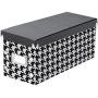 Snap-N-Store CD Storage Box, 13.25'' x 5.125'' x 5.125'', Holds up to 165 CDs, Houndstooth (SNS03312)