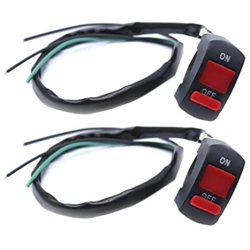 AUTUT 2 Pcs Motorcycle ATV Handlebar ON Off Switch for Headlight Angel Eyes Spotlight, Fit for 7/8'' Handlebar