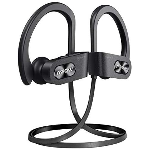 Mpow Flame S Bluetooth Headphones Sports, aptX-HD Bass+ Loud Sound, Bluetooth 5.0 Sport Headphones Running Earbuds W/12H Playtime, IPX7 Waterproof, cVc8.0 Noise Cancelling Mic W/Carrying Case, Black