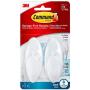 Command Bath Medium Hooks, 3 lb Capacity, 2 Hooks, 2 Strips, BATH18-ES