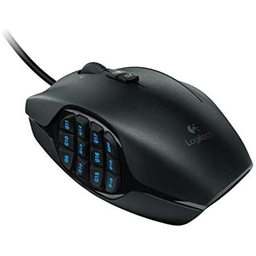 Logitech G600 MMO Gaming Mouse, RGB Backlit, 20 Programmable Buttons