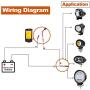 Ourbest Yellow Motorcycle Handlebar Switch 12V for Motorbike Scooter, Fog Light On Off Toggle Switchfor Electrombile-2Pcs