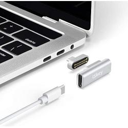Magnetic USB C Adapter 20Pins Type C Connector, Support USB PD 100W Quick Charge, 10Gb/s Data Transfer and 4K@60 Hz Video Output Compatible with MacBook Pro/Air and More Type C Devices (Silver)