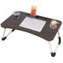 Laptop Desk, Astory Portable Laptop Bed Tray Table Notebook Stand Reading Holder with Foldable Legs & Cup Slot for Eating Breakfast, Reading Book, Watching Movie on Bed/Couch/Sofa (Black)