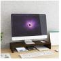 WUDENHOM Monitor Stand Riser, Wood Sturdy Desktop TV Laptop Computer Printer Stand Keyboard Storsge Desk Shelf Organizer Risers for Office School Home(Dark Brown)