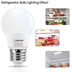 LOHAS Refrigerator Light Bulb, 40W Equivalent LED A15 Bulb, 5W LED 120V Fridge Lights, E26 Medium Base Ceiling Fan Light, 420lm Not-Dim Waterproof for Freezer Home Bathroom Kitchen Lighting, 2 Pack